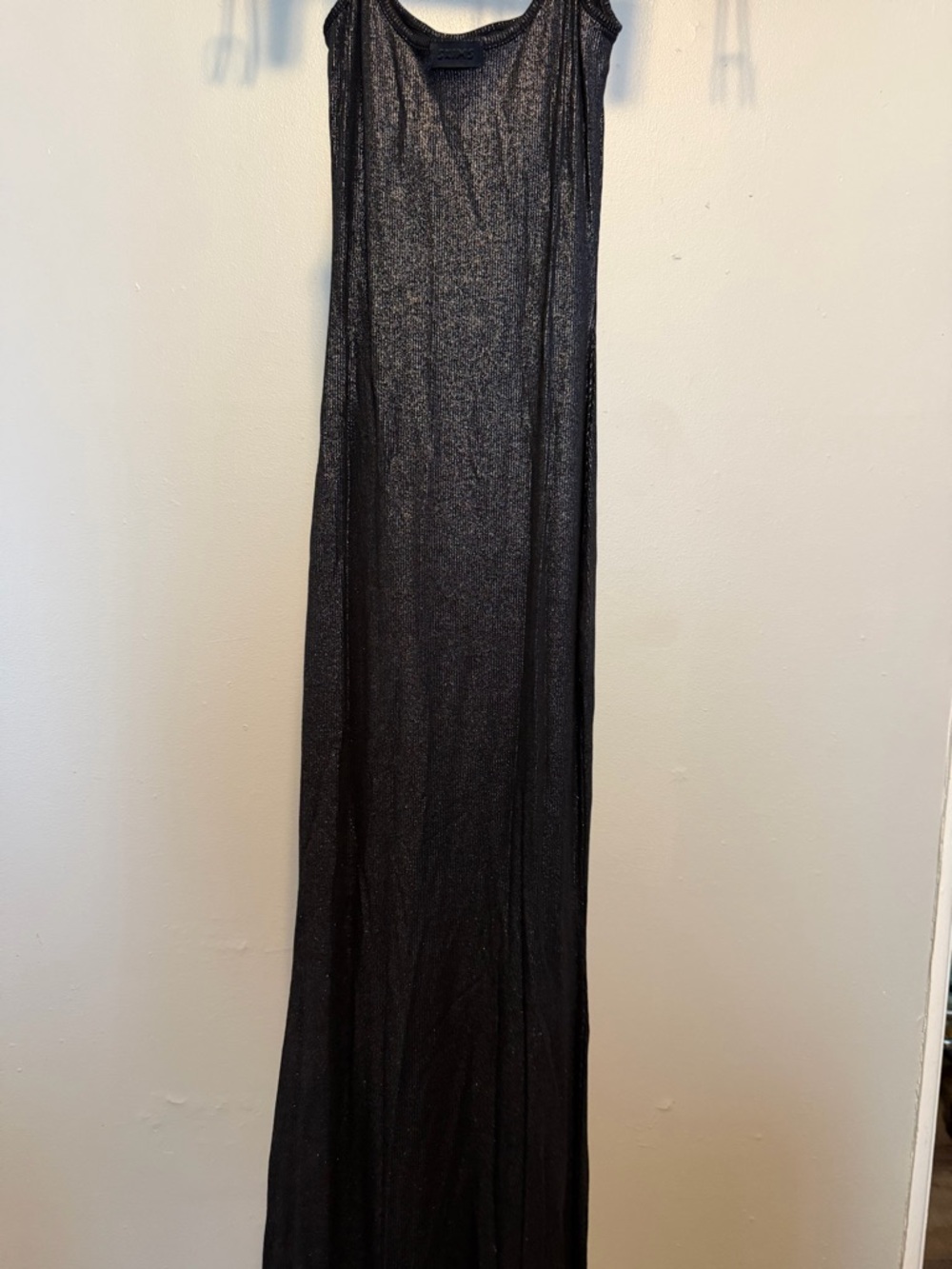 SKIMS Black Shimmery Maxi Dress